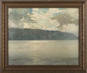 The Hudson River With Sunlight On The Palisades