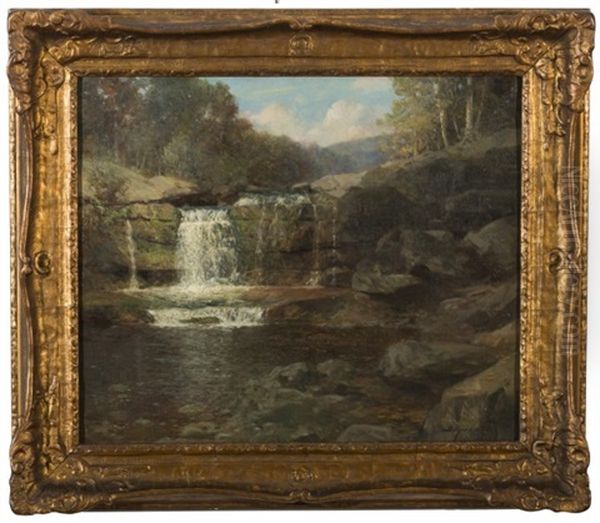 Catskill Mountain Stream With Waterfall - view 1