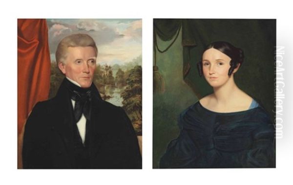 A Pair Of Portraits Of Mr. And Mrs. Jesse Olney - view 1