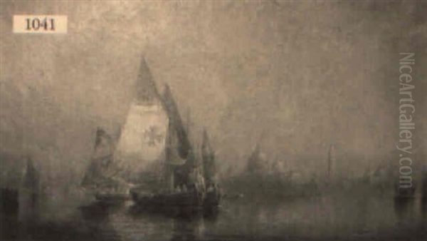 Venetian Harbor Scene At Dawn - view 1