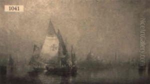 Venetian Harbor Scene At Dawn by William Tyler
