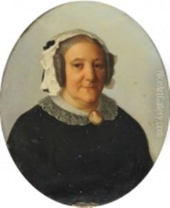 Portrait De Dame Au Bonnet by Gabriel Tyr