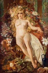 Desnudo Con Bodegon De Frutas by Medard Tytgat