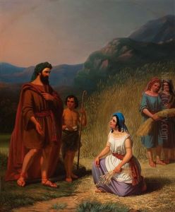 Ruth And Boaz by Jan Braet von Ueberfeldt