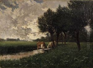 L'abbeverata by Romolo Ubertalli