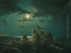 Merman Playing For Nymphs by Harald Theodor Udden