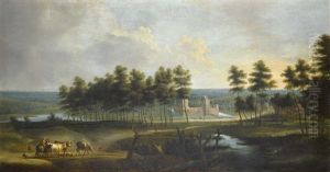 An Extensive Landscape With A View Of The Chateau De Male by Lucas Van Uden