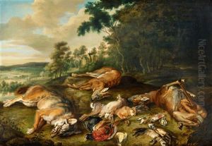 Wooded Landscape With A Game Still Life
