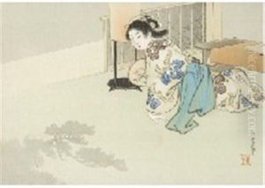 Moon Shadow And Beauty by Shoen Uemura