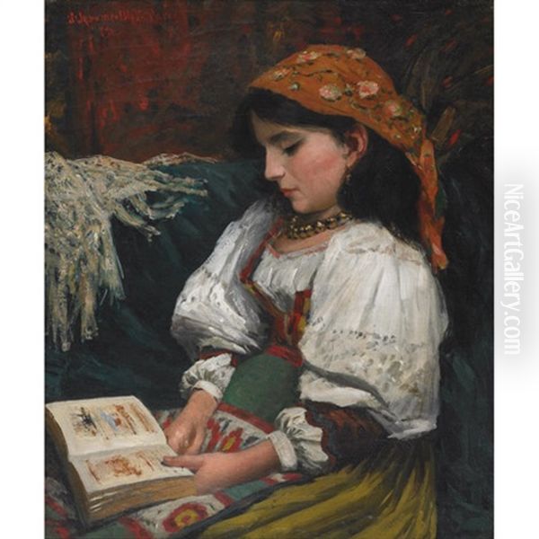 Young Gypsy Reading - view 1