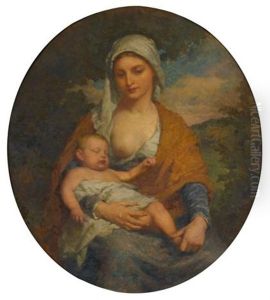 Mother And Child by Albert Bernard Uhle