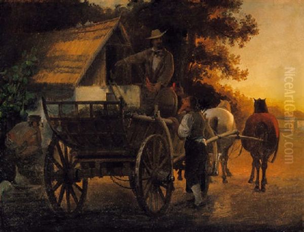 Utazo A Fogado Elott (traveller In Front Of The Inn) - view 1