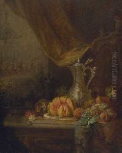 Fruchtestillleben Mit Silberkanne