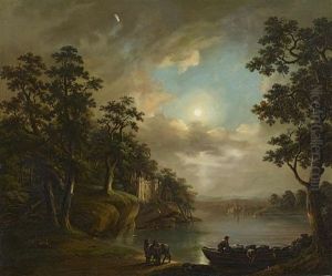 Romantische Vollmondnacht Am See