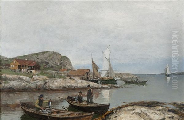 Fiskere I Havn Pa Jaeren - view 1