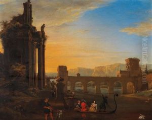 Sunset Over The Tiber
