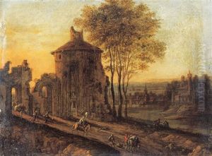 Reizigers Nabij Een Ruine