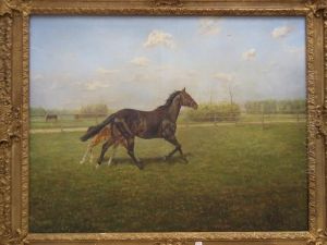 Cheval Et Poulain by F. Bressin