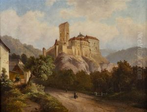 View Of Karlstejn by Hugo Ullik