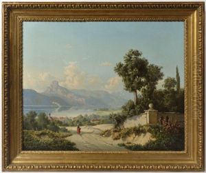 Landscape With The Traun Lake By Gmunden Landscape With The Traun Lake By Gmunden