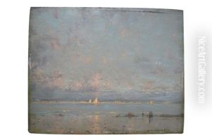 Plage Du Pouliguen Au Crepuscule (+ Voiliers Au Soleil Couchant; 2 Works)
