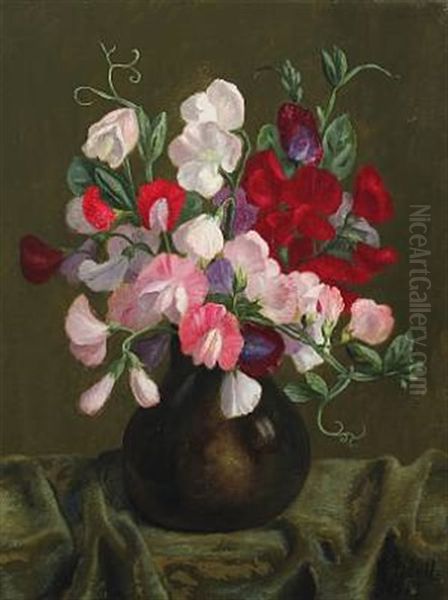 Still Life With Lathyrus In A Vase - view 1