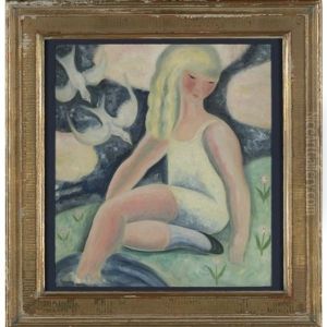 Girl With Birds by Nura Woodson Ulreich
