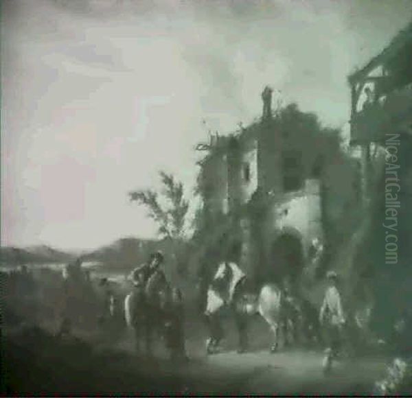 Horsemen At A Blacksmith's Forge - view 1