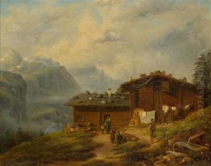 Swiss Alpine Idyll by Johann Jakob Ulrich