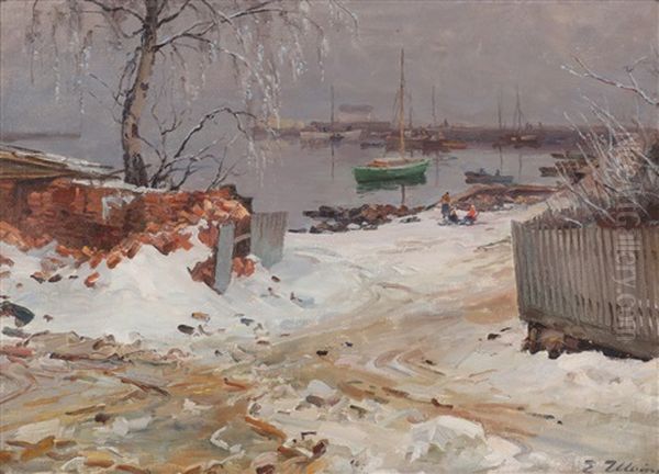 Vinterlandskap Ved Asgardstrand - view 1