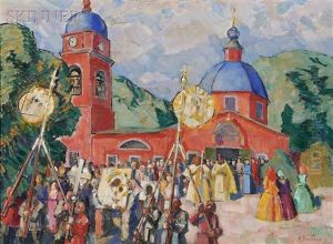 Religious Feast by Nikolai Pavlovich Ul'yanov