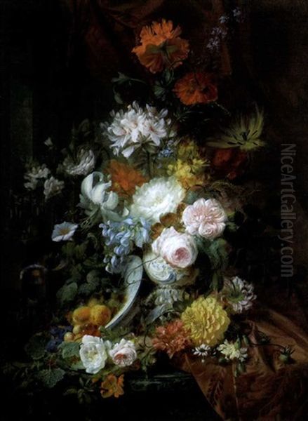 Bouquet De Fleurs Sur Un Entablement - view 1