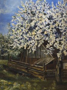 Bluhender Apfelbaum
