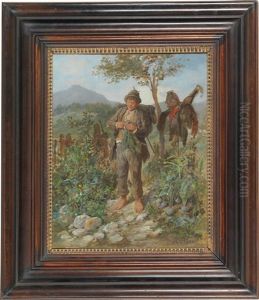 Landstreicher An Einer Vogelscheuche by Paul Unbereit
