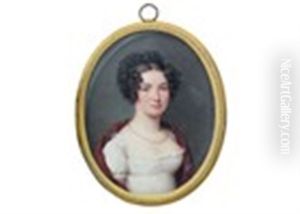 Portrait Miniature Of Ida, Princess Zu Schaumburg-lippe, Wife Of Prince Georg Wilhelm, Prince Of Schaumberg-lippe, Daughter Of Prince Georg Ze Waldeck (1795-1869)