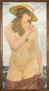 Nude (presumably Maja, The Artist's Daughter) by Hans Unger