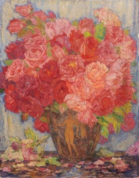 Stillleben Mit Rosen Und Antikisierender Vase - view 1
