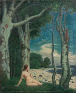 Weiblicher Akt Am Meer by Hans Unger