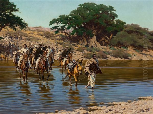Abyssinians Crossing The River - view 1