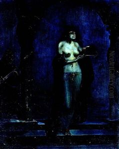 Salome Mit Dem Haupt Johannes Des Taufers by Sandor Unghvary
