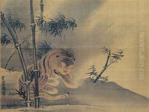 Tiger And Bamboo by Tohan Unkoku