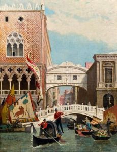Seufzerbrucke In Venedig by Fabius Germain Brest