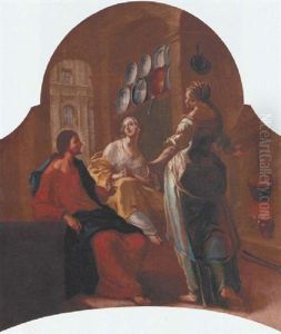 Christ In The House Of Mary And Martha by Christoph Unterberger