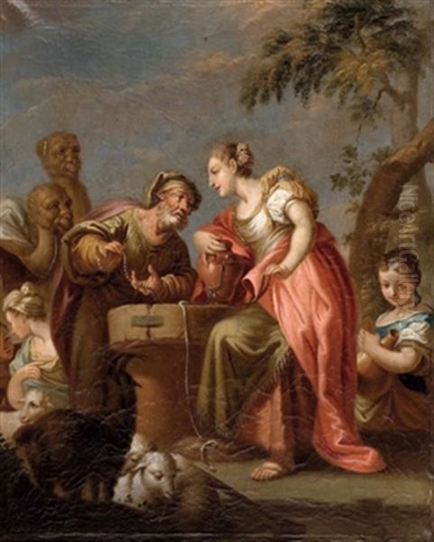 Eleazar, Der Knecht Abrahahms, Und Rebekka Am Brunnen - view 1