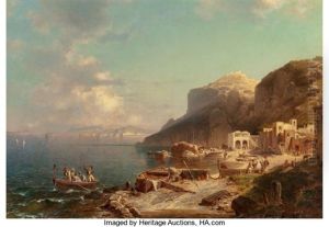 The Port Of Capri by Franz Richard Unterberger