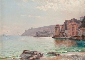 A Coastal Town by Aukusti Uotila
