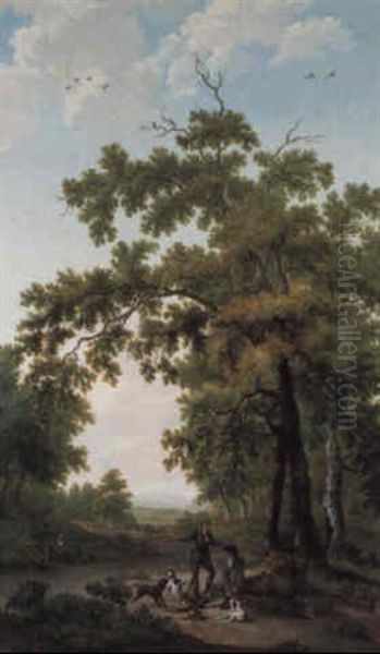 Two Huntsmen Resting By A Side Of A Path - view 1