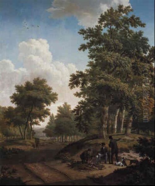 Peasants Loading Lumber Onto A Wagon - view 1