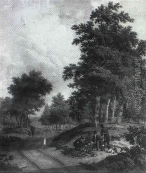 Landscapes With Peasants And Huntsmen - view 1