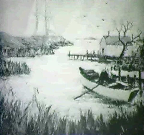 Fisherman With Boat By A Dock - view 1